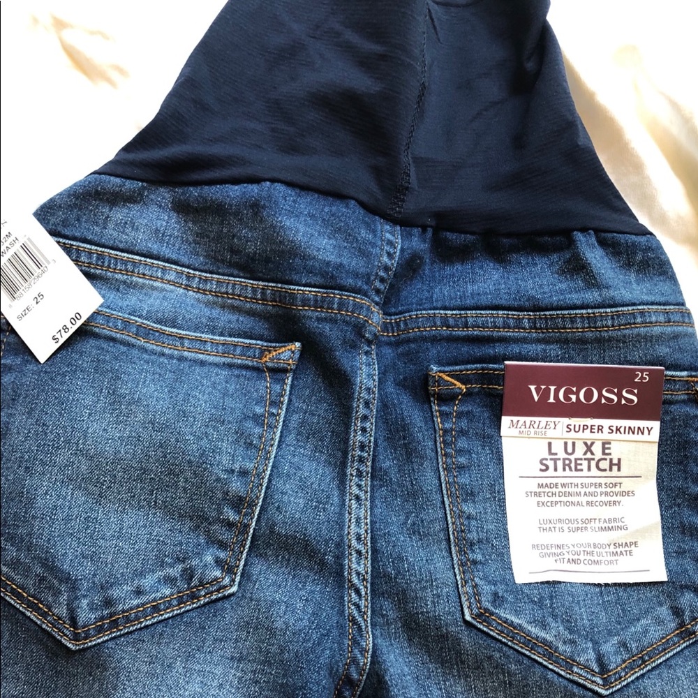 NWT Vigoss Maternity Jeans Size 25